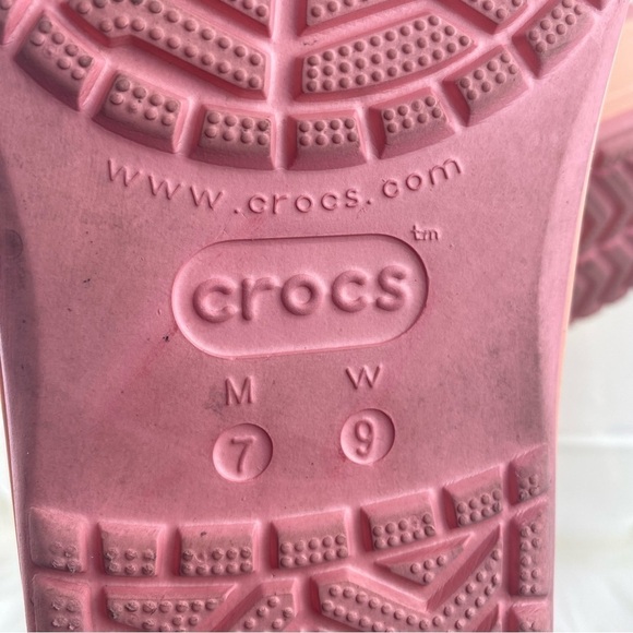 CROCS PLATFORM VIVIC BLOOMS PINK SLIDES-SANDALS SIZE 9 WOMAN - Picture 7 of 12